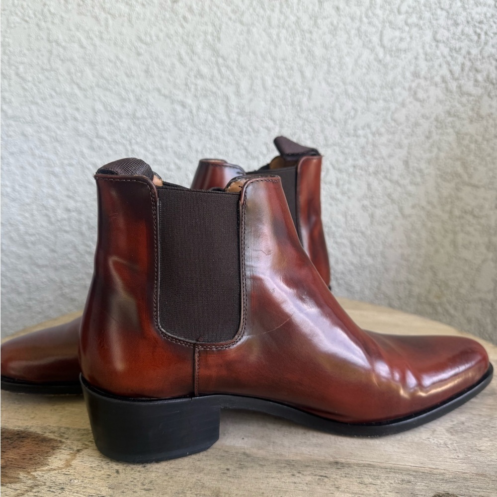 Unisex Quero Brown‎ Leather Chelsea Boots